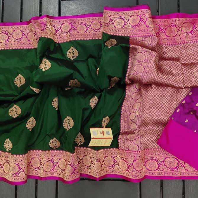 Pure Katan Silk 1 Fancy Stylish Festive Wear Handloom Banarasi Saree Collection